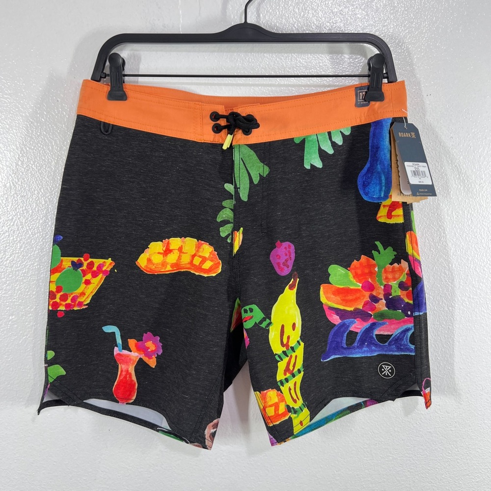 Roark The Passage Boardshorts Mens 30 Fruit Print Swim Trunks Surf Shorts - Picture 2 of 8